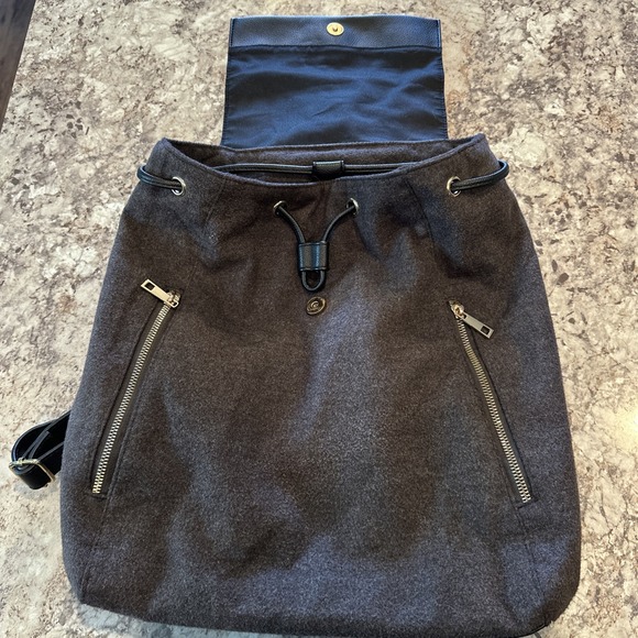 Woolen Flap Backpack A New Day Magnetic Snap 14\